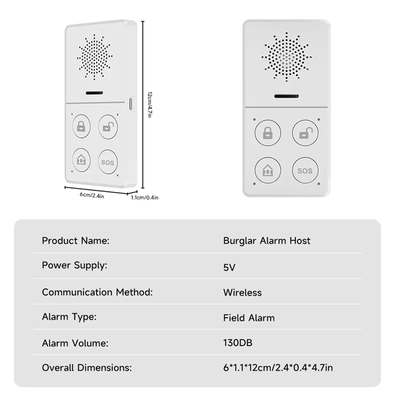 Tuya wifi sistema de alarme inteligente 433m alarme de segurança contra roubo host vida inteligente app controle sem fio kit alarme em casa proteção