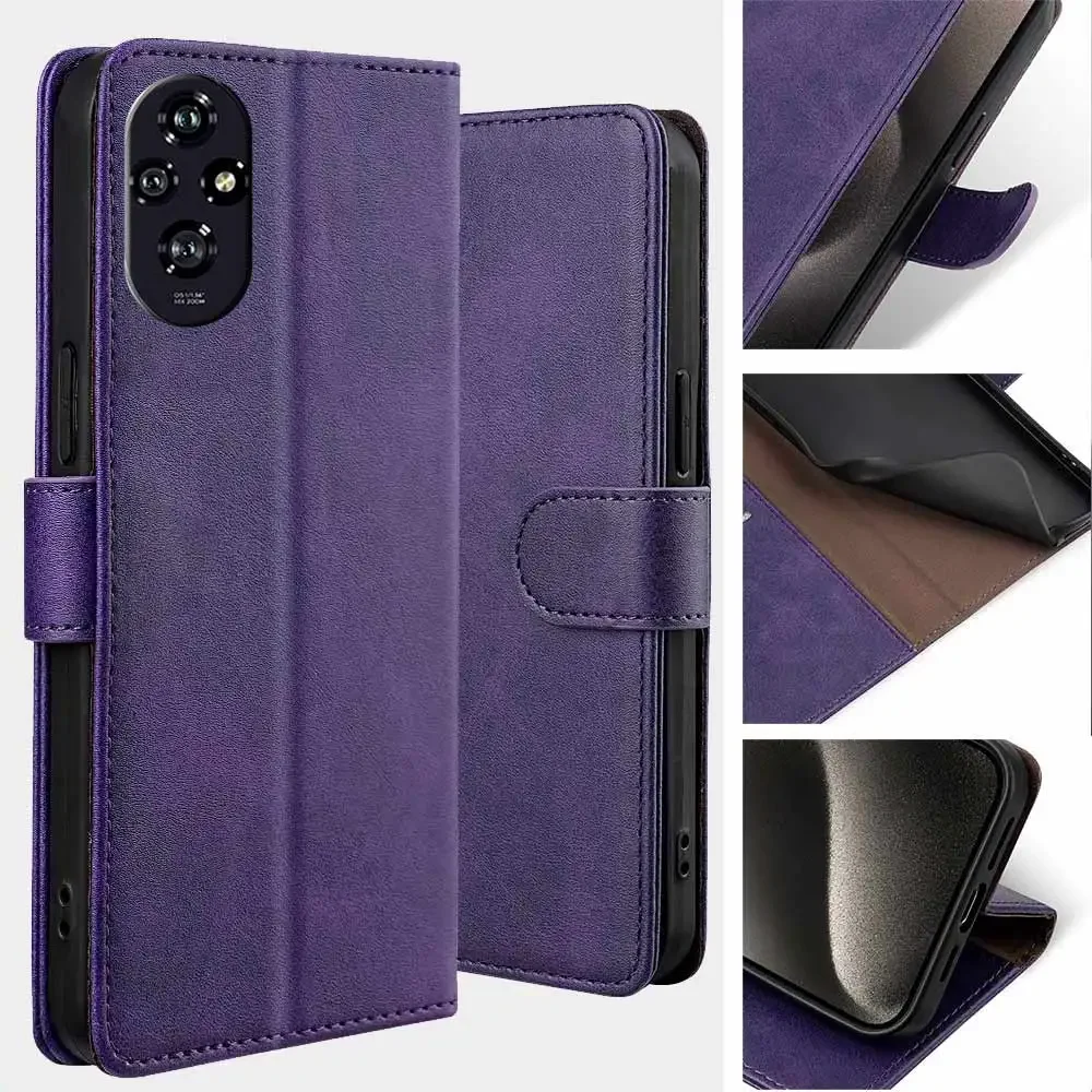 For Honor 200 5G Flip PU Leather Wallet Case RFID Blocking Multi-Card Holder Phone Cover for Honor 200 Lite 5G Phone Bag Funda