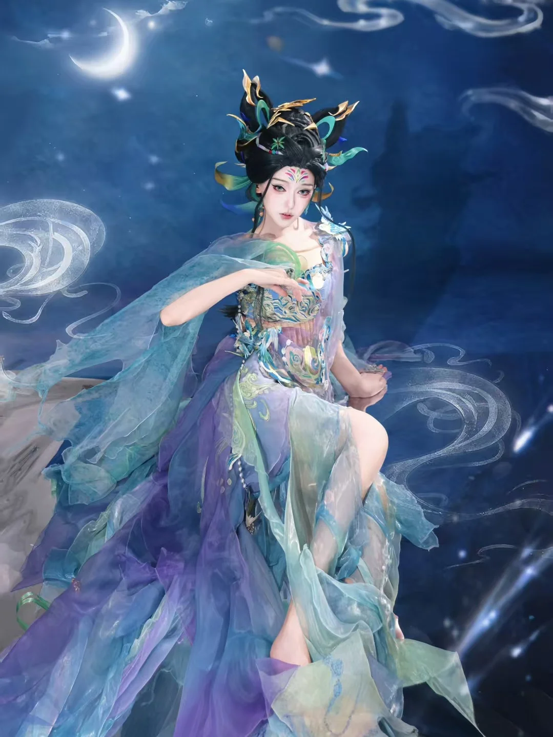 

Комплект Hanfu от Huanque Pavilion【All Things Bloom】: Улучшенный дизайн, тяжелая вышивка, роскошный сказочный образ