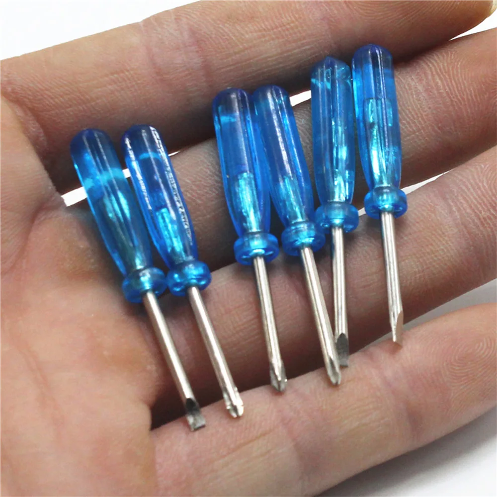 1PC Mini Precision Screwdriver Transparent Blue Shell Cross Top Screw Driver Cellphone Laptop Camera Watches Repair Tool