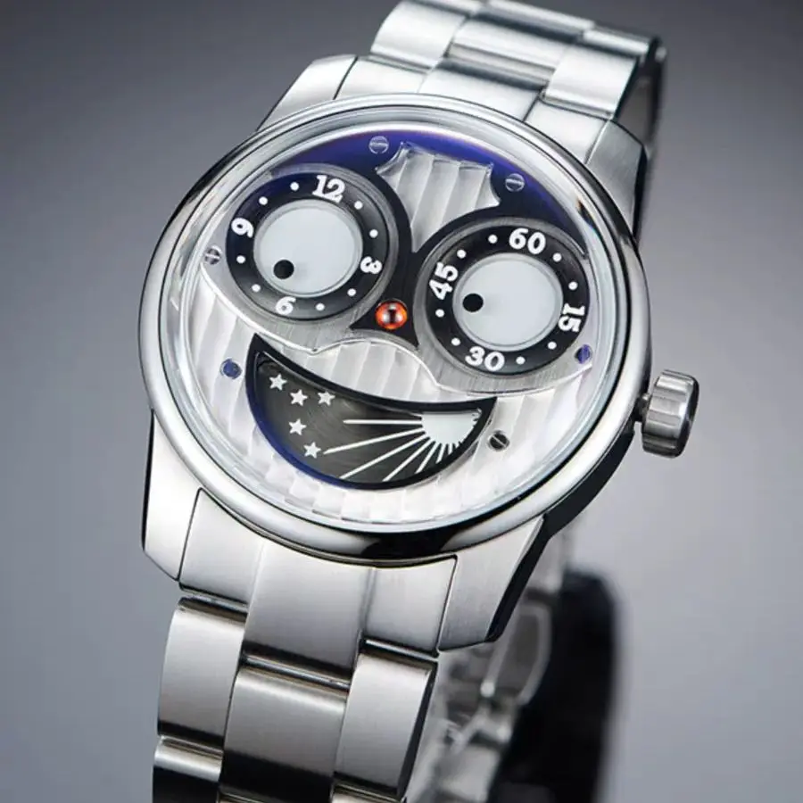 

OBLVLO Men Automatic Watch 42MM Mechanical Wristwatch Luminous 50M Waterproof Sapphire Joker Dial Can Work