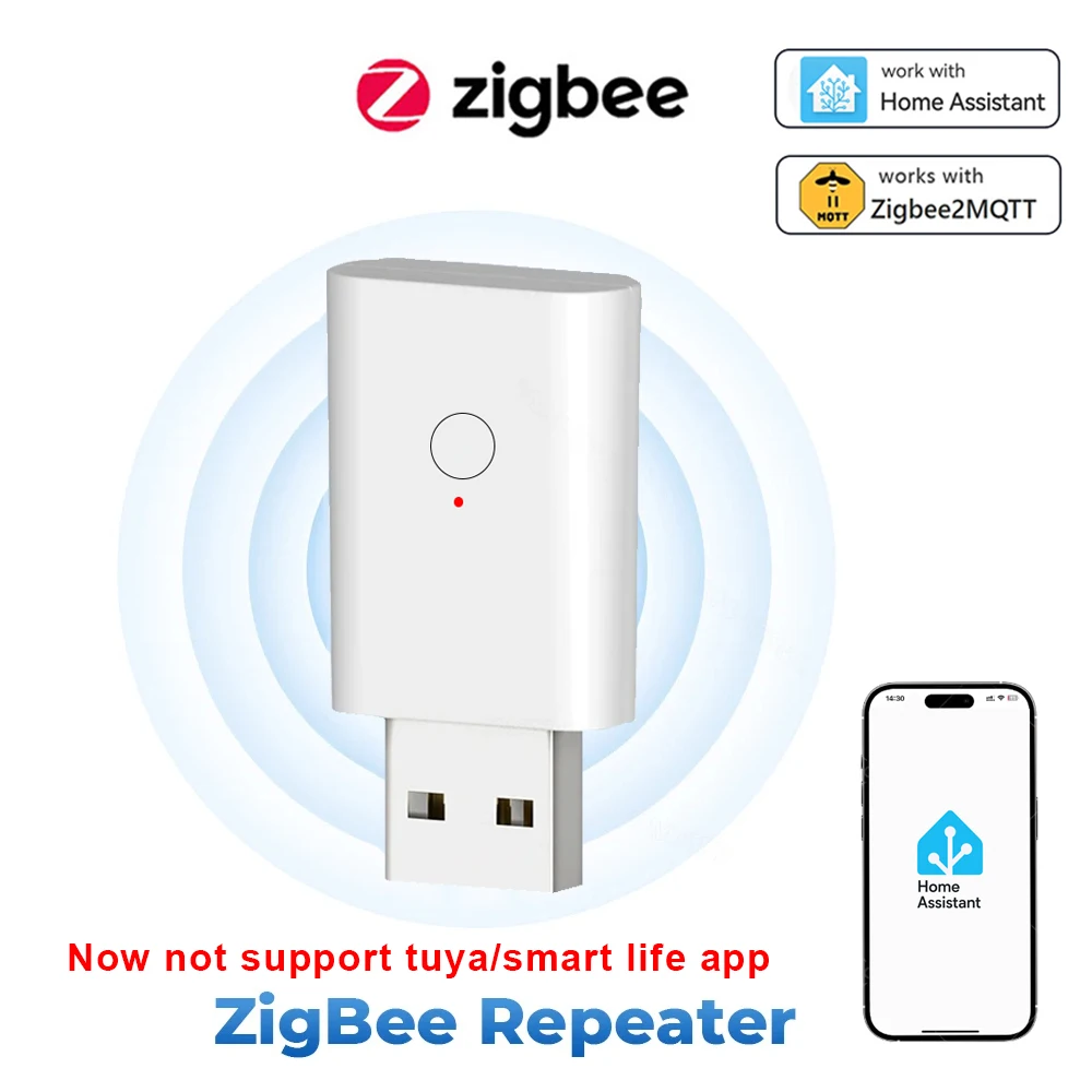 Tuya ZigBee Signal Repeater USB Signal Amplifier Extender ZigBee Gateway Smart Home Devices Smart Automation For Smart Life MQTT