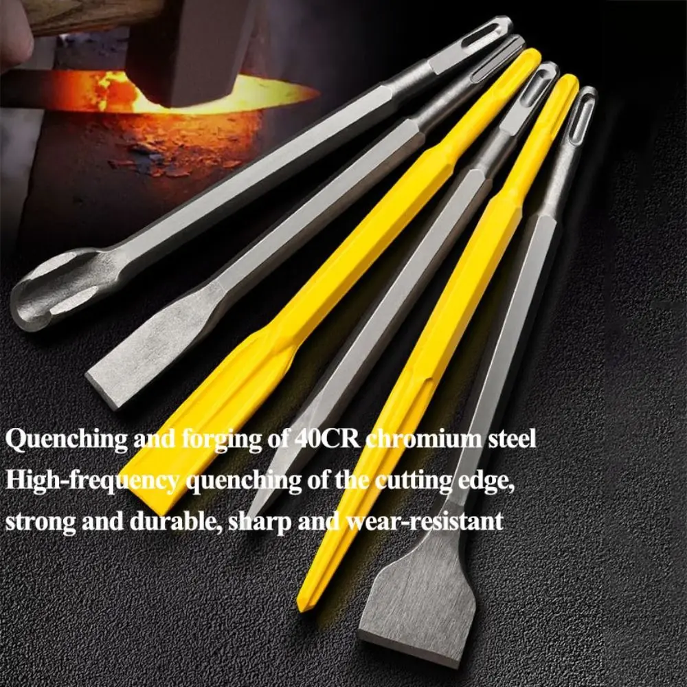 

Sharp and Flat Gouge Electric Hammer Drill Bit Round and Square Handle U-shaped Gouge Concrete Construction Drill Bit
