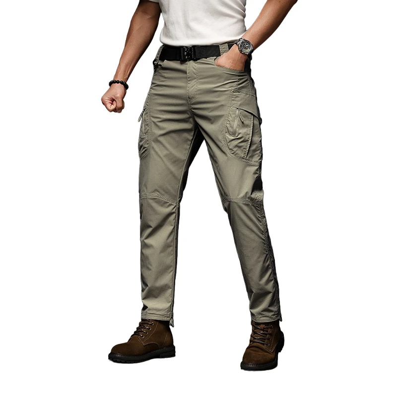 

Men's Outdoor Workwear Wear-resistant Camping Hiking Training Pant Tactical Cargo Pants Casual Trousers Waterproof Multi-Pockets
