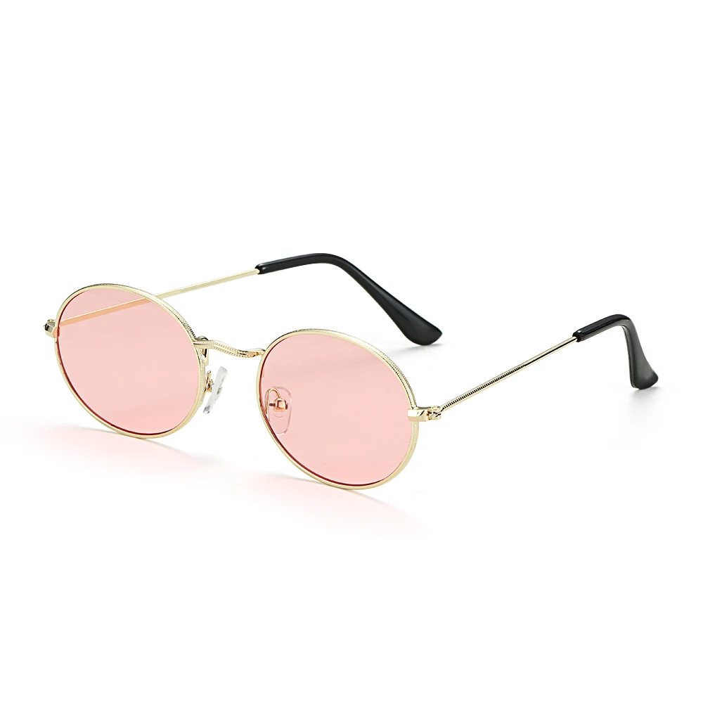 

Unisex Fashion Small Frame Steampunk UV400 Gradient Mirror Glasses Oval Sunglasses Sun Glasses Men's Shades Glasses
