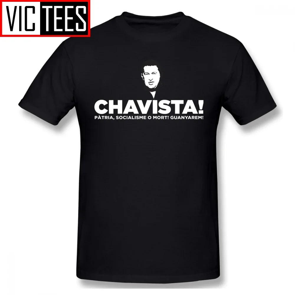 Mens Hugo Chavez T Shirts Chavista T-Shirt Cute Tee Shirt Printed Summer 100% Percent Cotton Men Plus size Tshirt