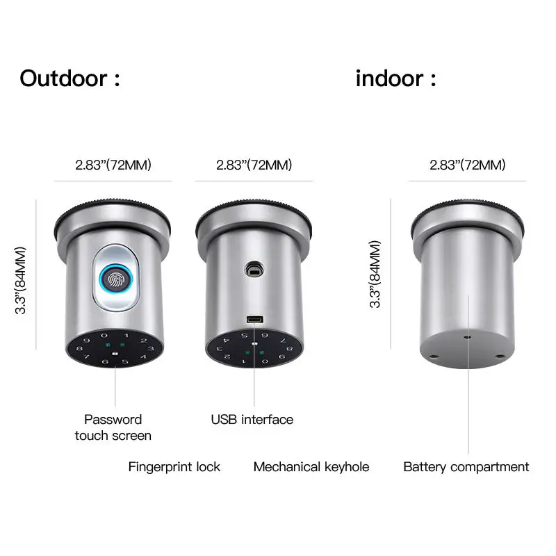 BBDHOME Smart Door Knob Tuya App Control Fingerprint Lock Hotel Office Apartment Mobile Passcode Keyless Entry Easy Install