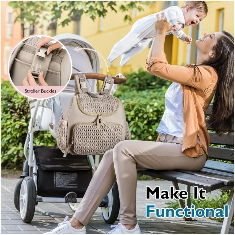 Mommy Bag Maternity Lightweight Large Capacity Outdoor Travel Bag Baby Stroller Hanging Bags Maternity Women Fashion Backpack