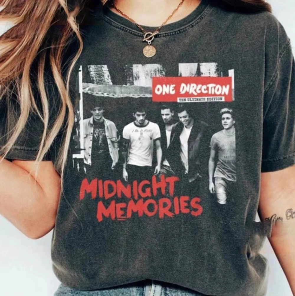 One Direction World Tour T-shirt Summer Men's and Women's Loose and Breathable T-shirt Top