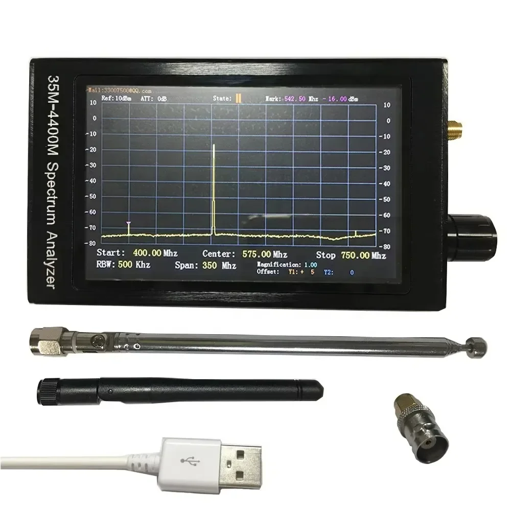 35MHz-4400MHz Real Time Spectrum Analyzer repeaters with Oscilloscope Function and 4 Channels - Ideal for RF Analysis