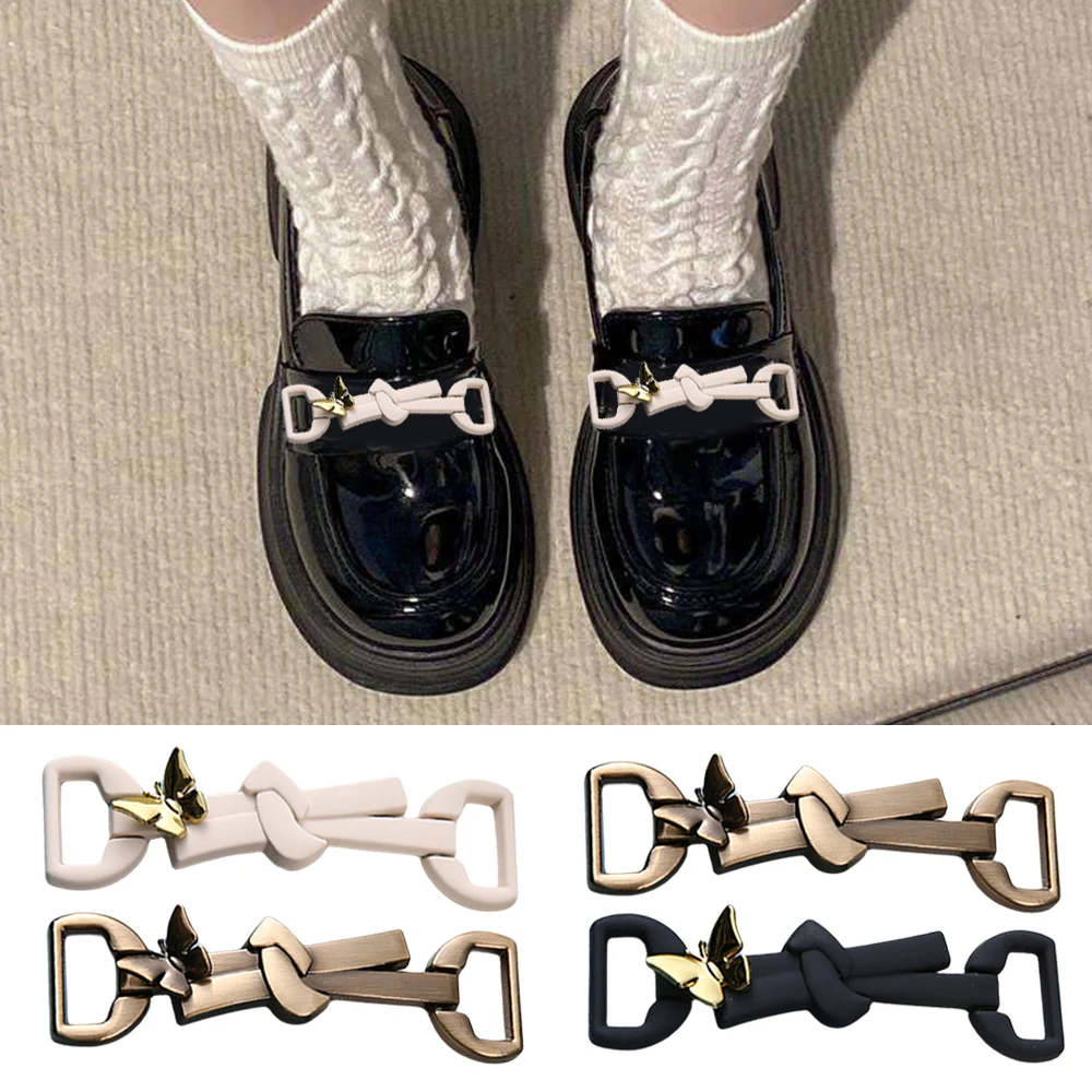 Decorative Buckle Bag Metal Buckles Alloy Shoes Buckles Accessories Shoes Pendant Shoes Chains Detachable 1 Pair DIY Utility