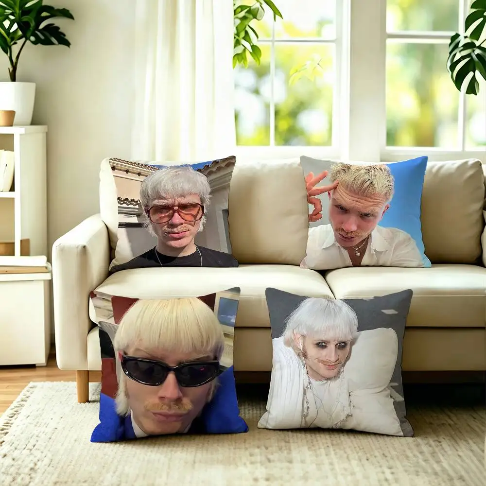 Pop Singer J-Joost Klein Pillow Case Square Double-Sided Sofa Cushion Cover Bedroom Bedside Pillow