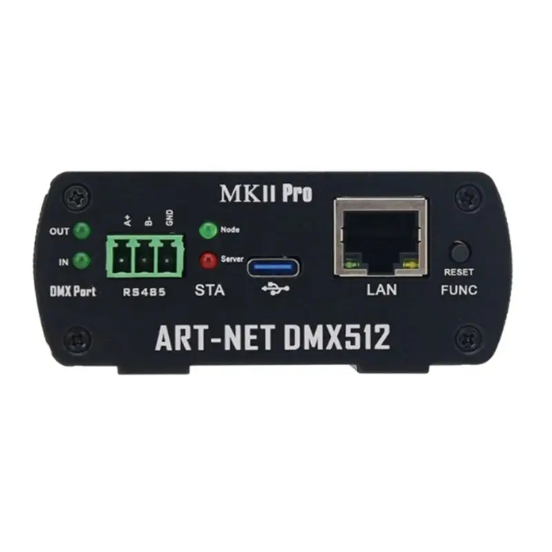 A42T-DMX512S Artnet Ethernet To DMX 512 Controller DMX Lighting Controller For Control Light Strips EU Plug