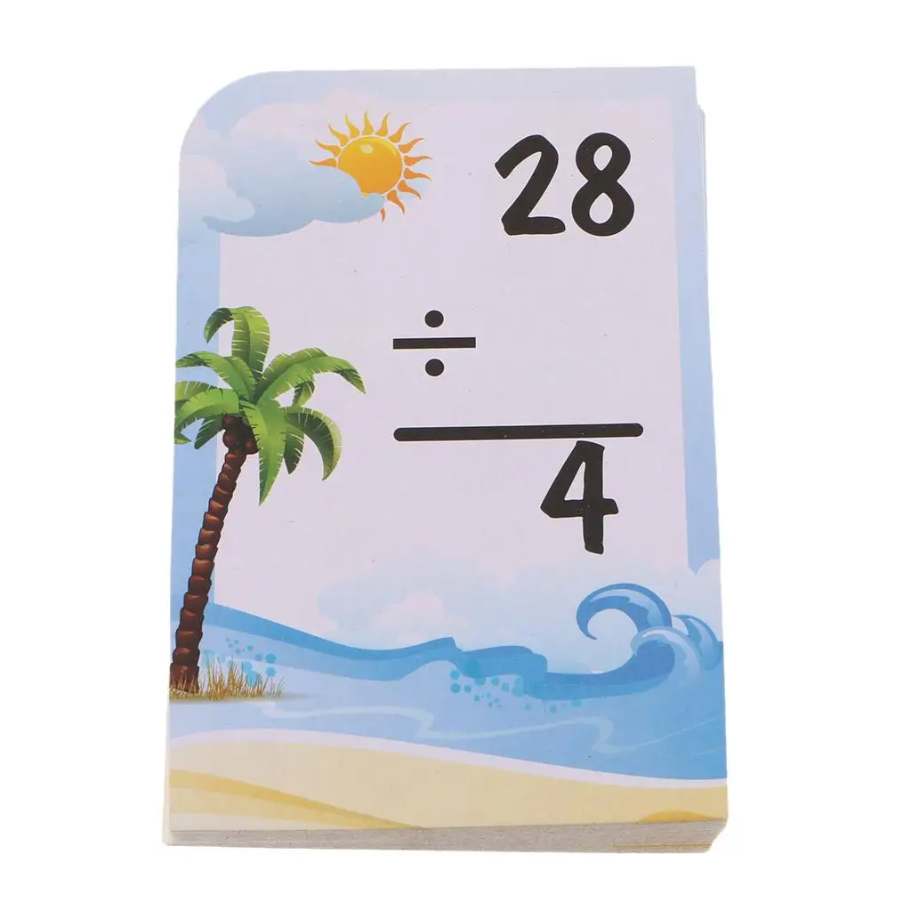 Thirty-six Pcs The Childrens Math Flash Cards for Developing Math Skills