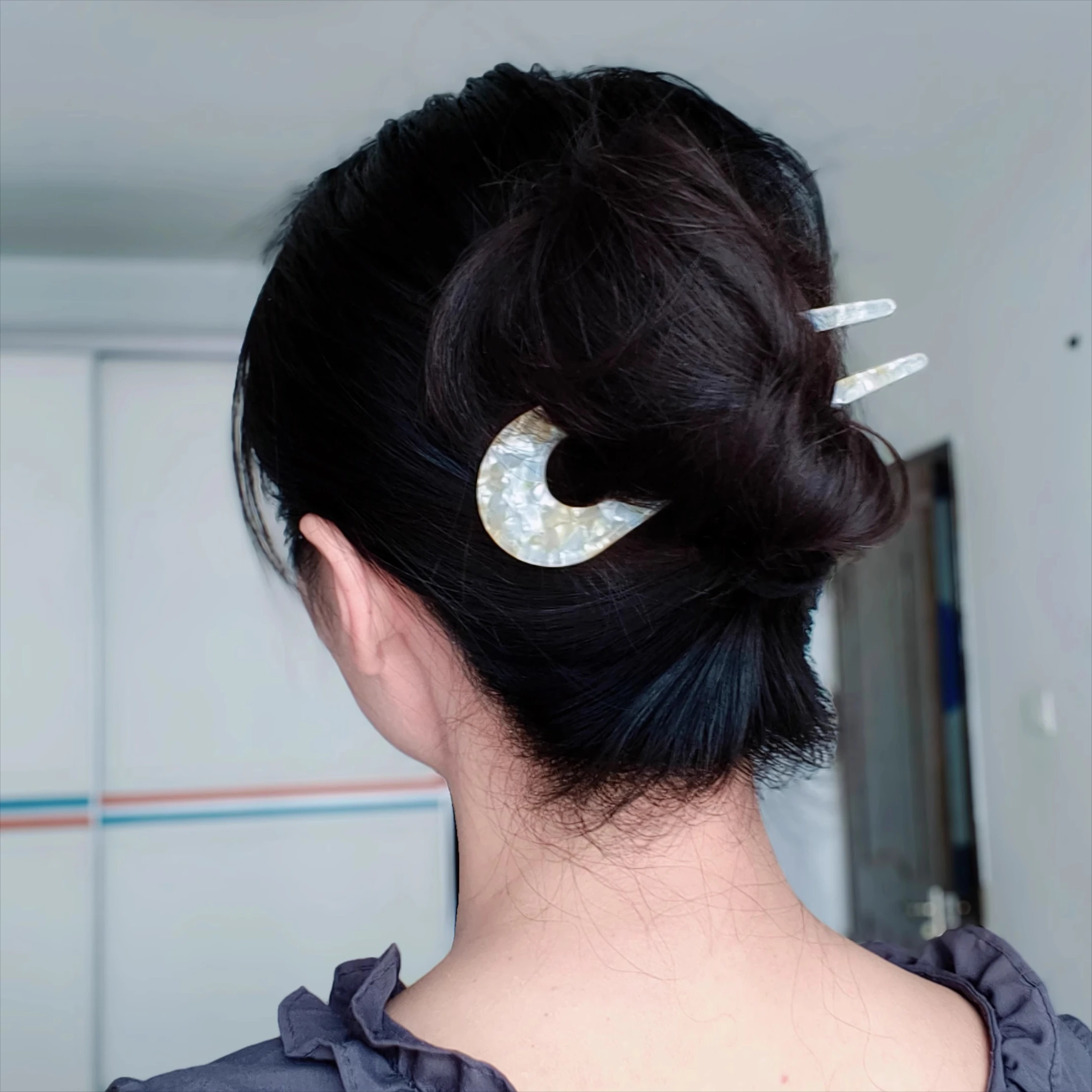 Forest Style Hair Stick U Pin Minimalist - Ethereal Bun Maker for Women Lightweight 2025 New Arrival