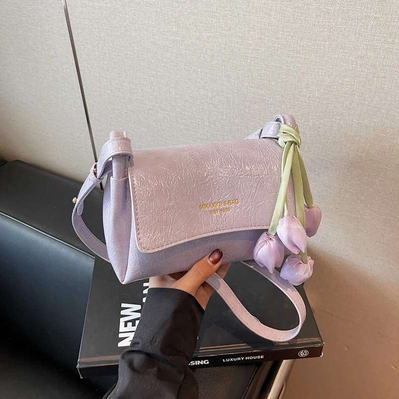 

Fashionable Hot Trendy PU Square Shoulder Bags Solid Color Hasp Super Cool Unique Design Women's Crossbody Bags 2025 New