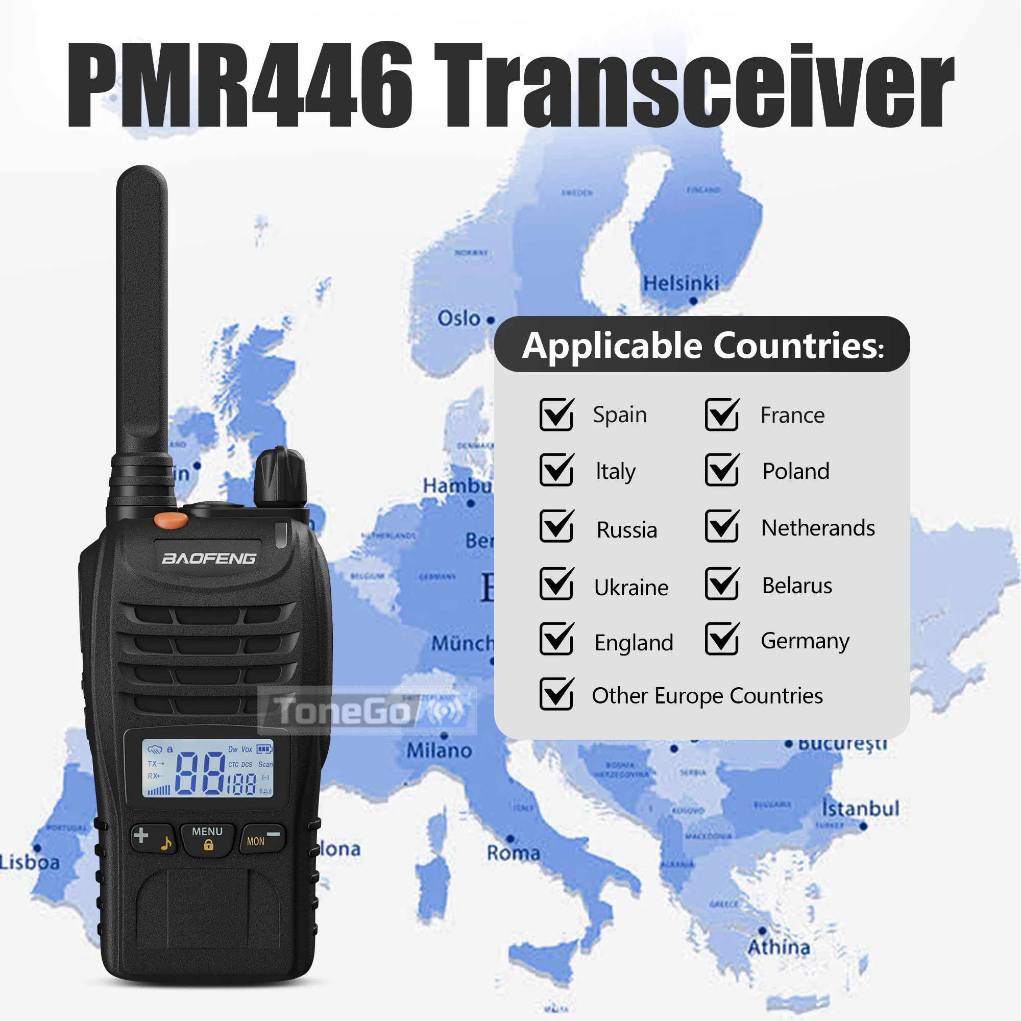 2/4Pcs Baofeng Mini Walkie Talkie E88 PMR446 BF-E88 VOX 16 Channels 155 Sub-Codes Channel Scan Portable Ham Radio For Hunting