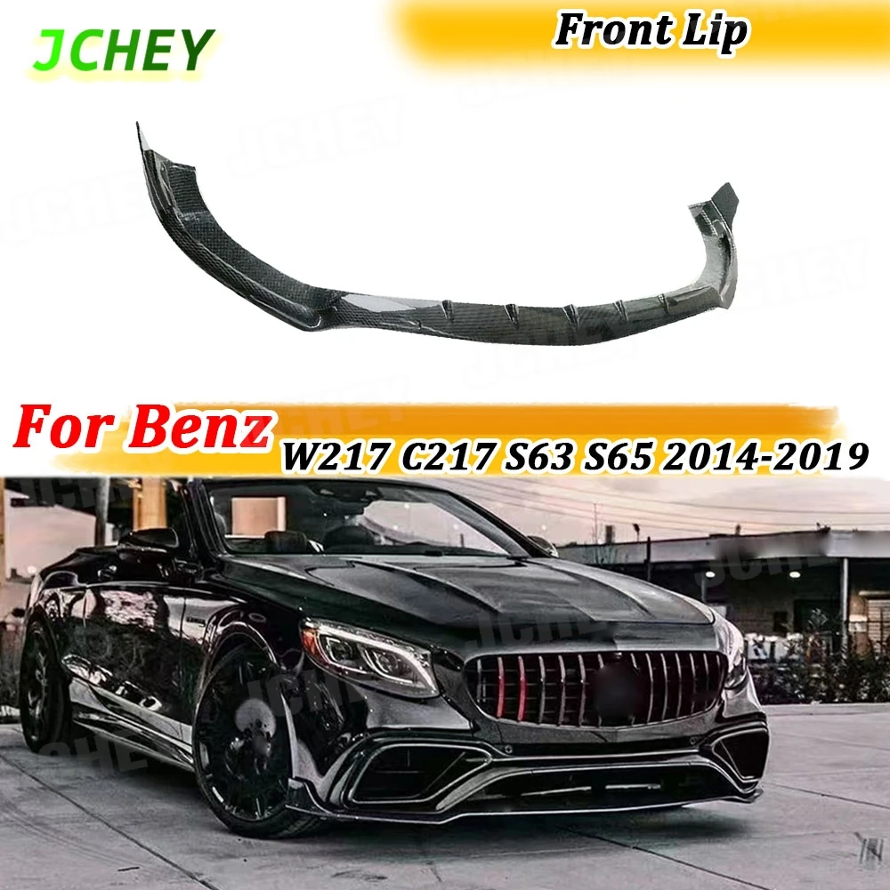 

JCHEY Углеродное волокно FRP Передний бампер Спойлер для Benz W217 C217 S63 S65 Для AMG Coupe 2014-2019 Защитный бампер для головы BodyKit
