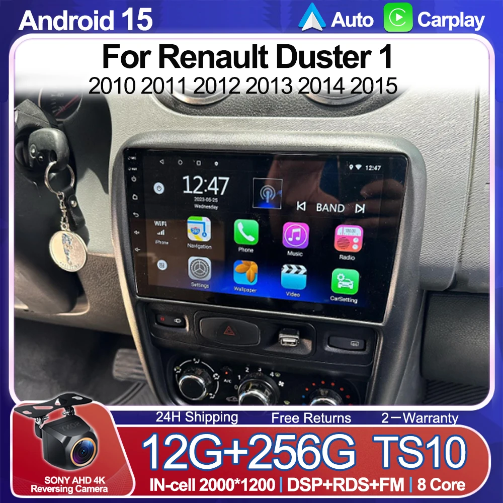 

Andriod15 Car Radio For Renault Duster 1 2010 2011 2012 2013 2014 2015 Multimedia Video Player GPS Navigation Carplay Auto WIFI