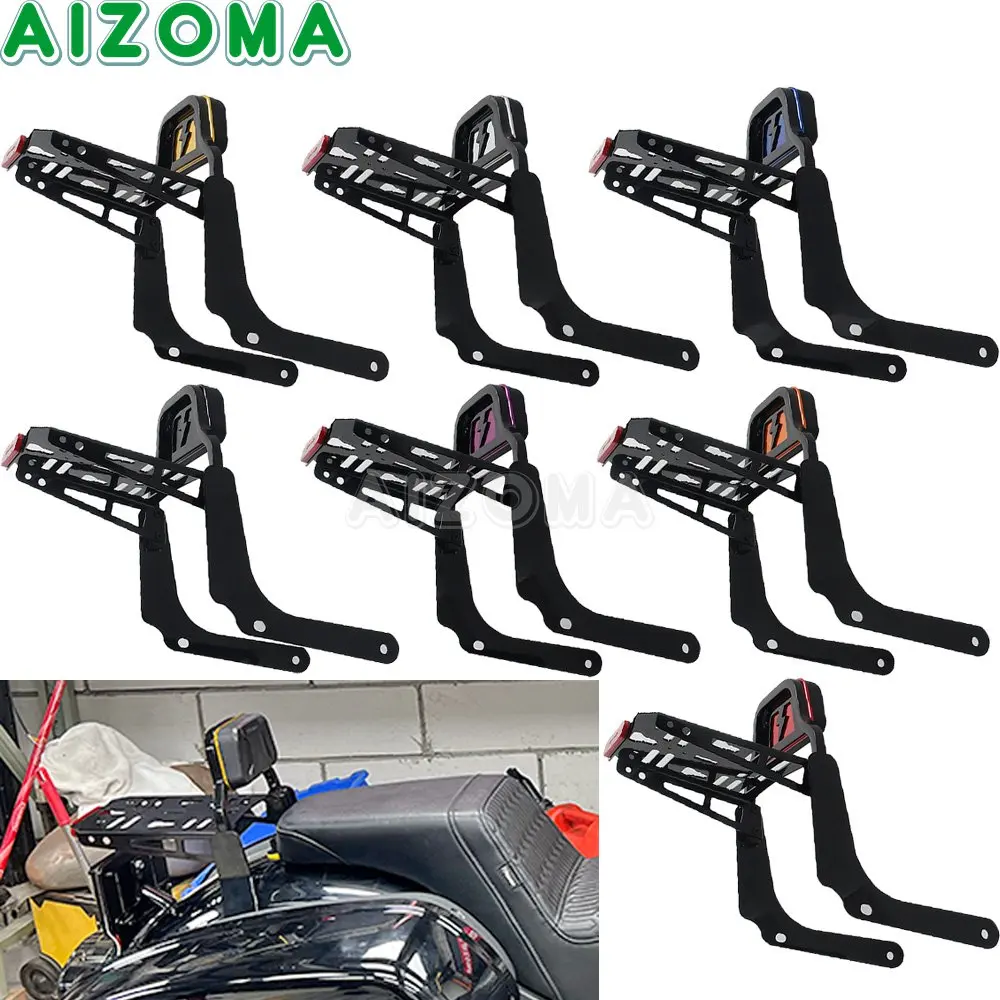 Motorcycle Backrest Shelf Club Style Sissy Bar Rear Passenger Seat Back Rest For Harley Softail Street Bob FXBB FXBBS 2018-2025 - view 6
