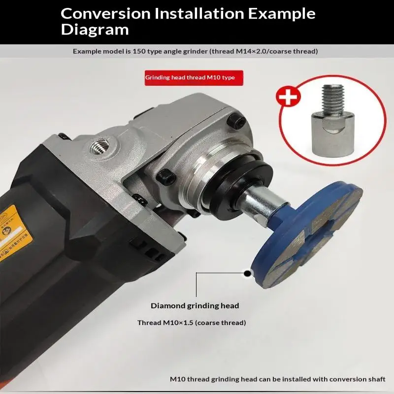 ~Angle Grinder M10 To M14 Adapter Thread Converter Adapte Interface Connector Screw Connecting Rod Nuts Slotting Back