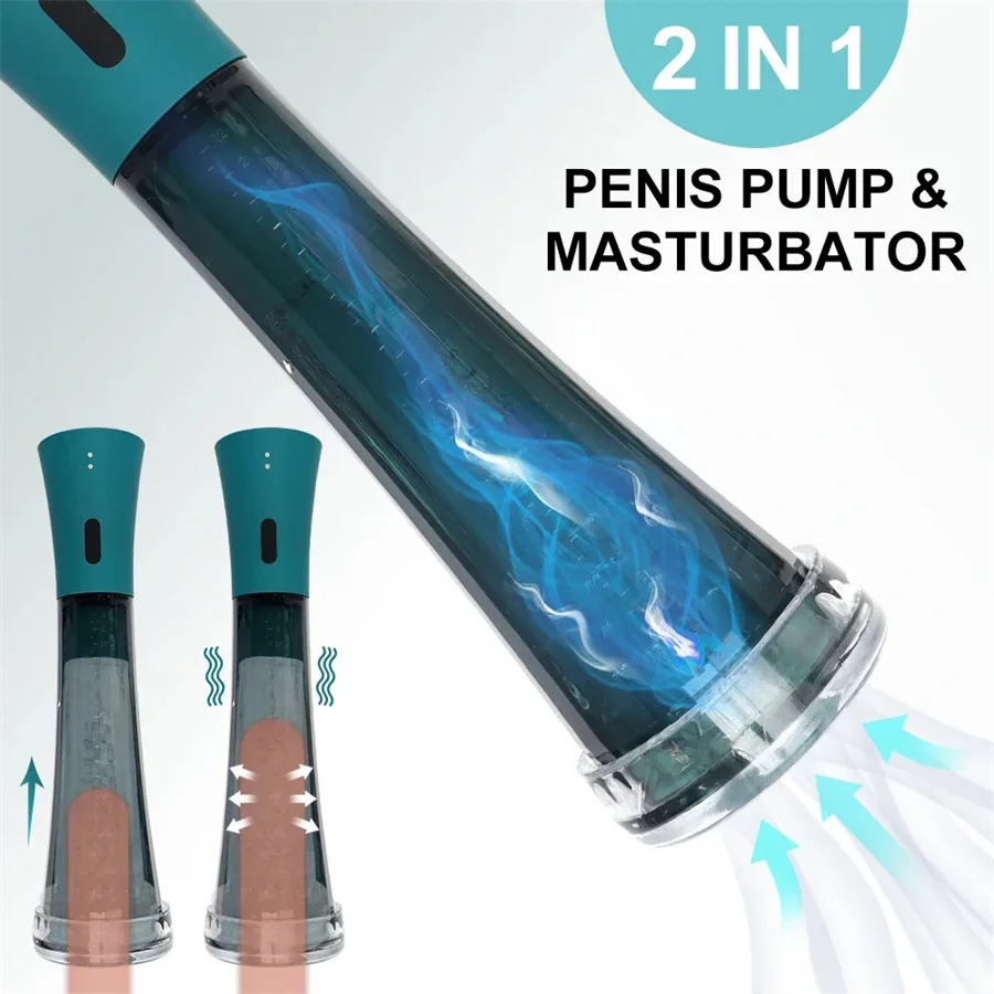 Automatic Sucking Male Masturbator Electric Penis Extender Vacuum Pump Blowjob Machine Masturbation Cup Sex Toys For Men Adult