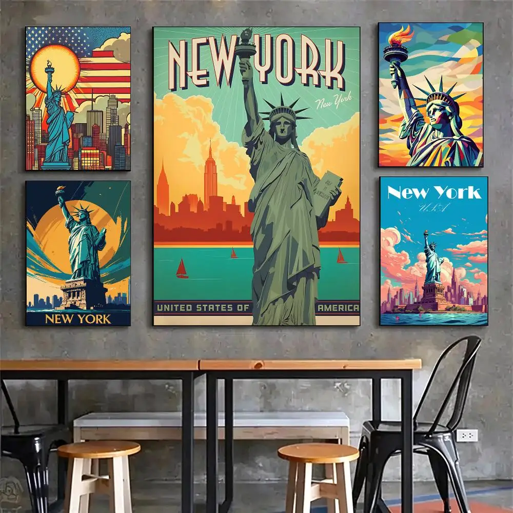 architecture Statue of Liberty New Arrival Popular Art Print Poster HD Wall Art Sofa Home Decor Gift For Fans