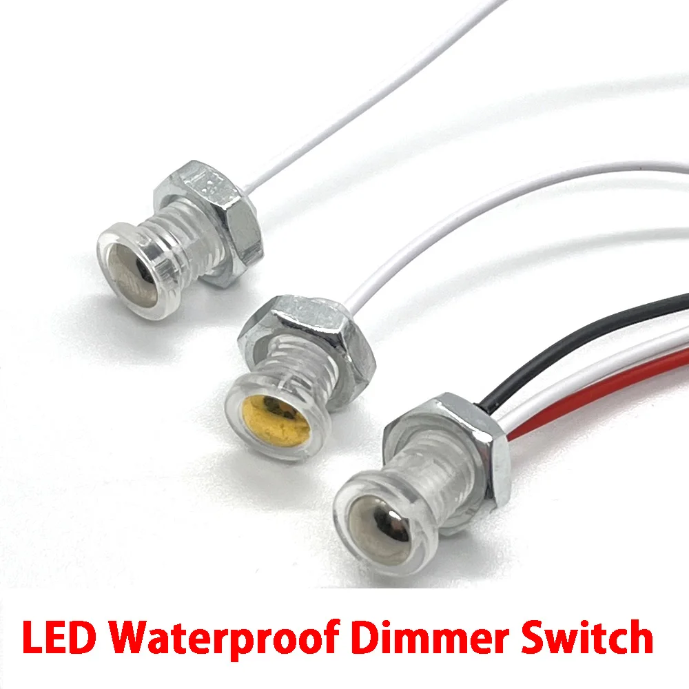 10PCSLOT DC 5V Stepless Touch LED Waterproof Dimmer Switch Connector For LED Strip DIY Bed Closet Cabinet Light