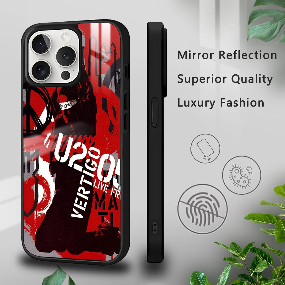 U-U2 Band Rock Roll Cool Phone Case For IPhone 16 15 14 13 12 11 Pro Xs Max Mini Plus Celulares Hard Funda