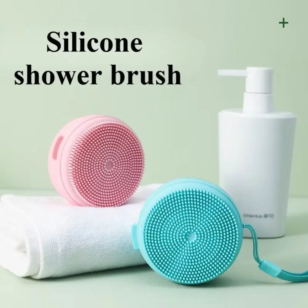 

Portable Silicone Bathing Brush Hanging Rope Massage Shower Head Scrubber Multi-functional Exfoliating Body Scrub Soap Box