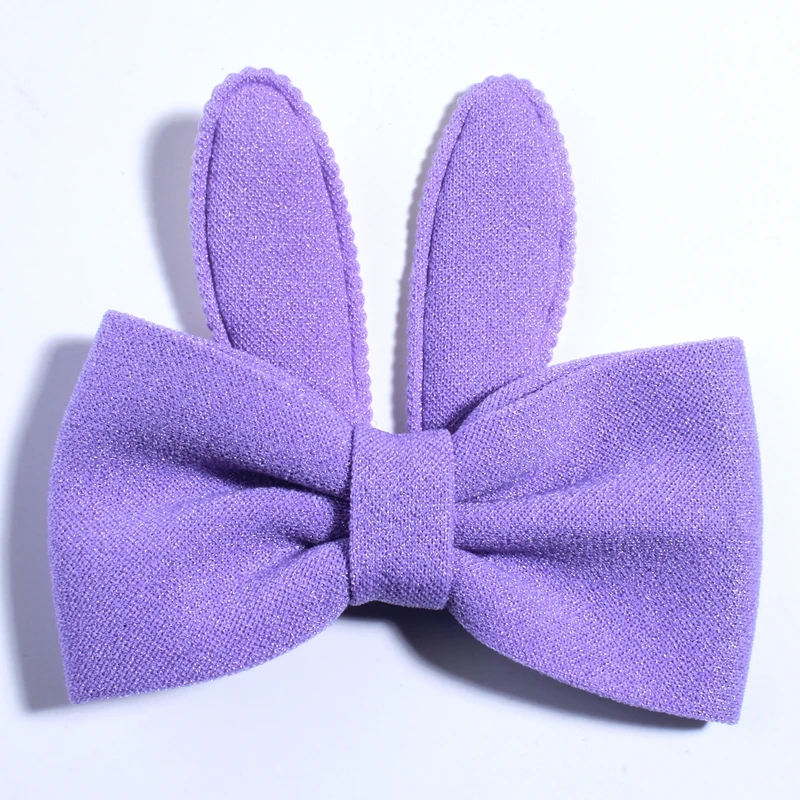 

20PCS 10CM New Rabbit Ears Shape Hair Bows For Girls Headbands Big High Quality Fabric Made Boutique Hair Bow Artificial Flowers
