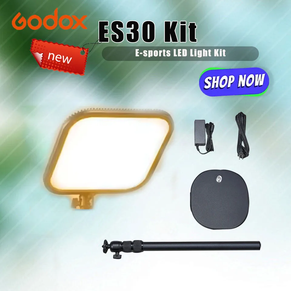 

Godox ES30 E-sports LED Light Kit 2800-6500K Gaming Light for for Live Streaming Photo Studio Video E-sports Meetings