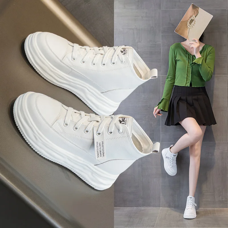 

Женские высокие повседневные кроссовки 2024 года на толстом каблуке: универсальные, удобные, модные, спортивные, для отдыха