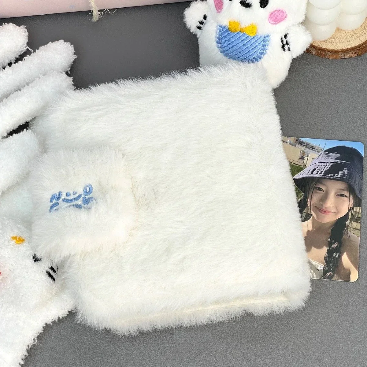 1 Pc Cute House Shape Plush Kpop Photocards Holder 3inch Binder Notebook Album Photo Cards Collection Book for Girls Stationery