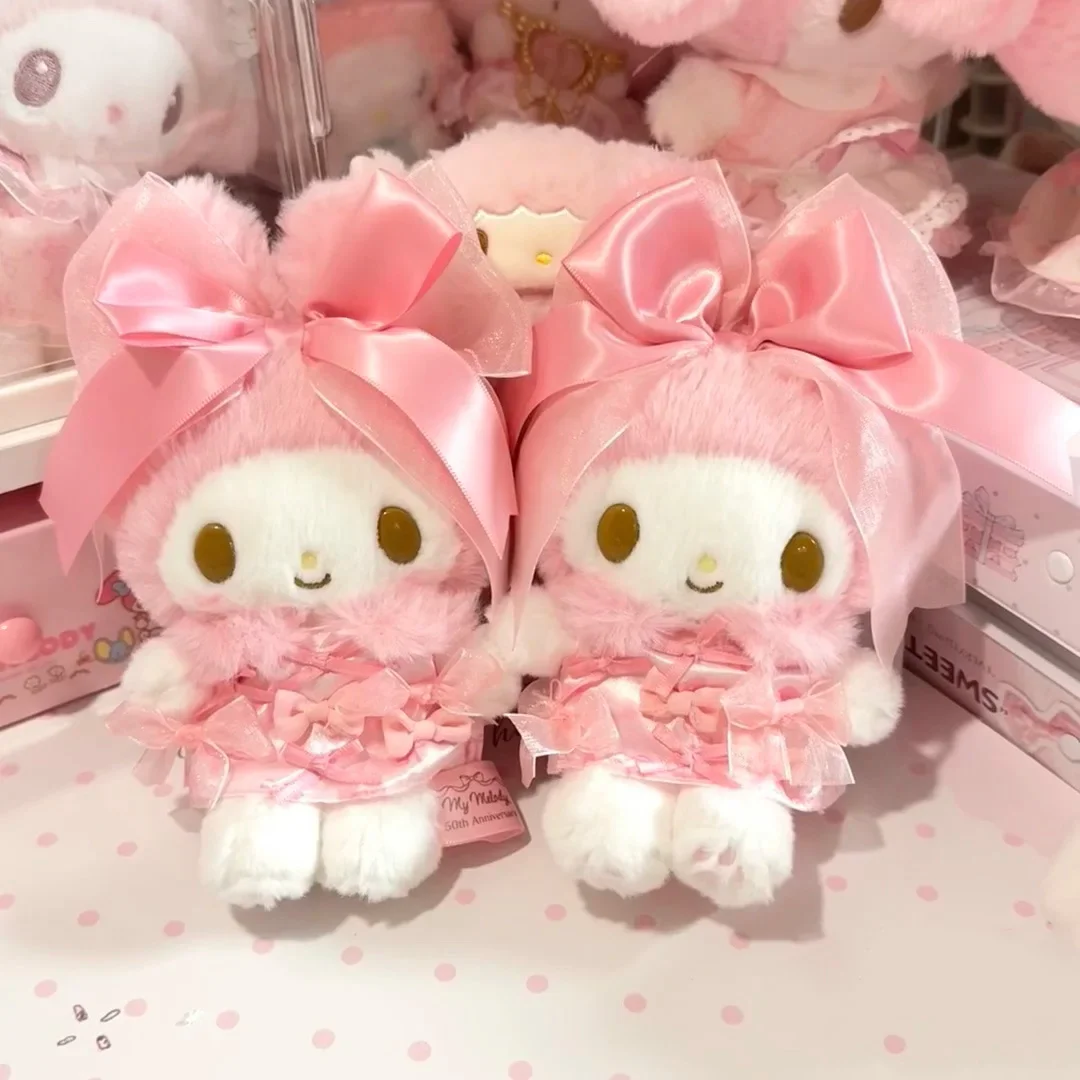 

Kawaii My Melody 50Th Anniversary Limited Cute Plush Keychain Backpack Charm Cute Pendant Trend Accessories Gift