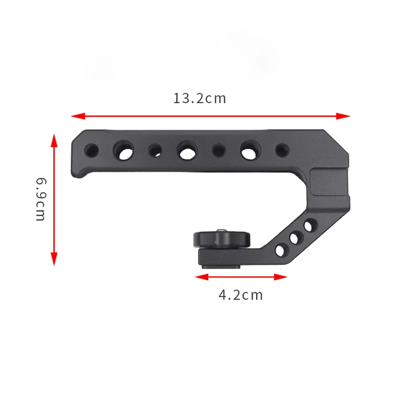 Aluminum Handel Camera Top Handgrip 3 Cold Shoe Arca Swiss Mount 1/4