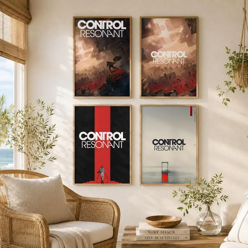 Video Game C-Control Resonant Painting Calligraphy High-Quality Canvas Wall Mural Crease-Free For Living Room Bedroom Interiors