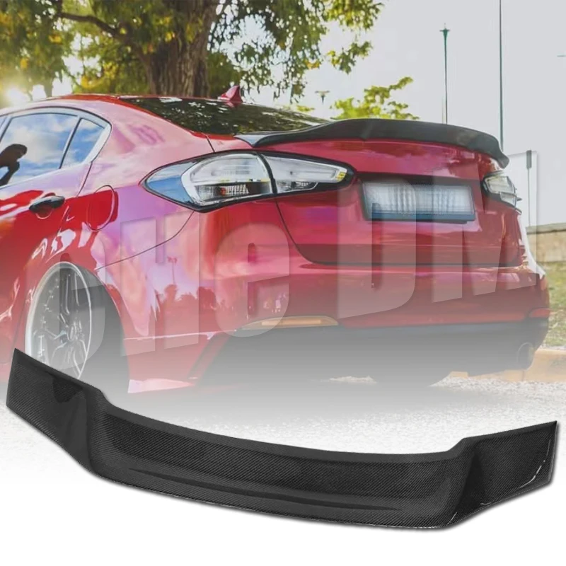 Dla KIA FORTE K3 Spoiler 2011-2015 K3 Cerato spoiler Wysokiej jakości materiał ABS Tylne skrzydło samochodu Kolor podkładu Tylny spoiler w stylu R