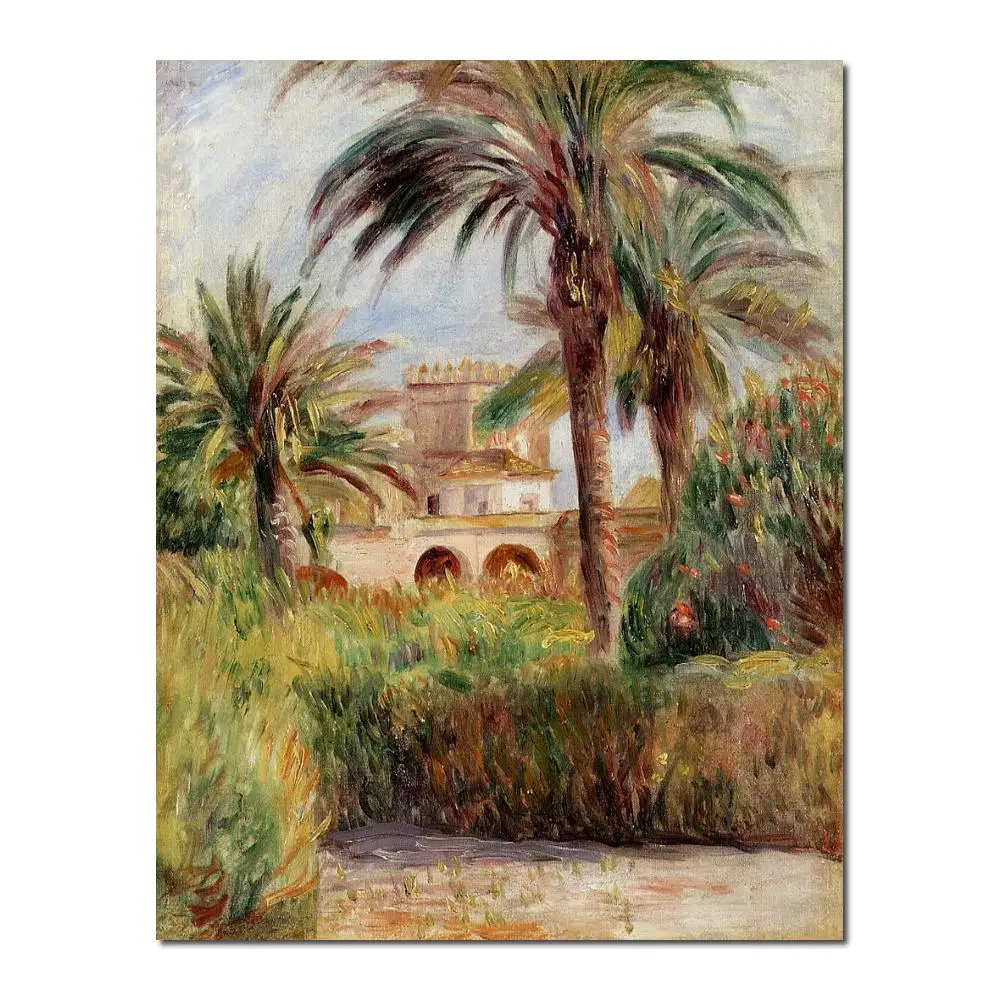 

canvas oil paintings The Test Garden in Algiers by Pierre Auguste Renoir Reproduction art Hand-painted High quality