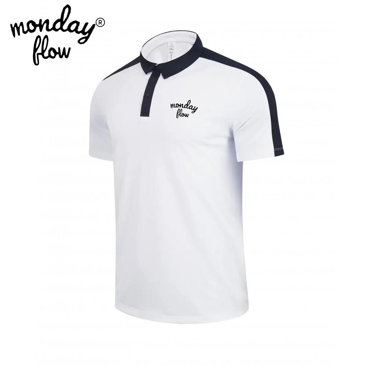 

Monday Flow Golf Men's Short Sleeve T Shirts Summer Quick-Dry Breathable Outdoor Sports Sweat Absorbent Golf Wear for Men S-3XL