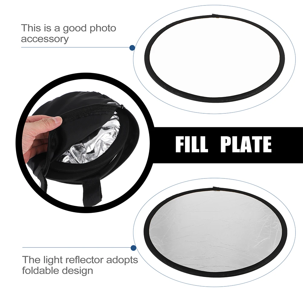 

Portable 2 In 1 Photography Reflector Foldable Photo Light Reflector Dual Sides For Camera