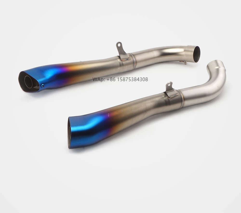 For Ducati Hypermotard 950 2019-2025 Stainless Steel Motorcycle Dual-exit Exhaust Pipe End Can Torch-style Customizable