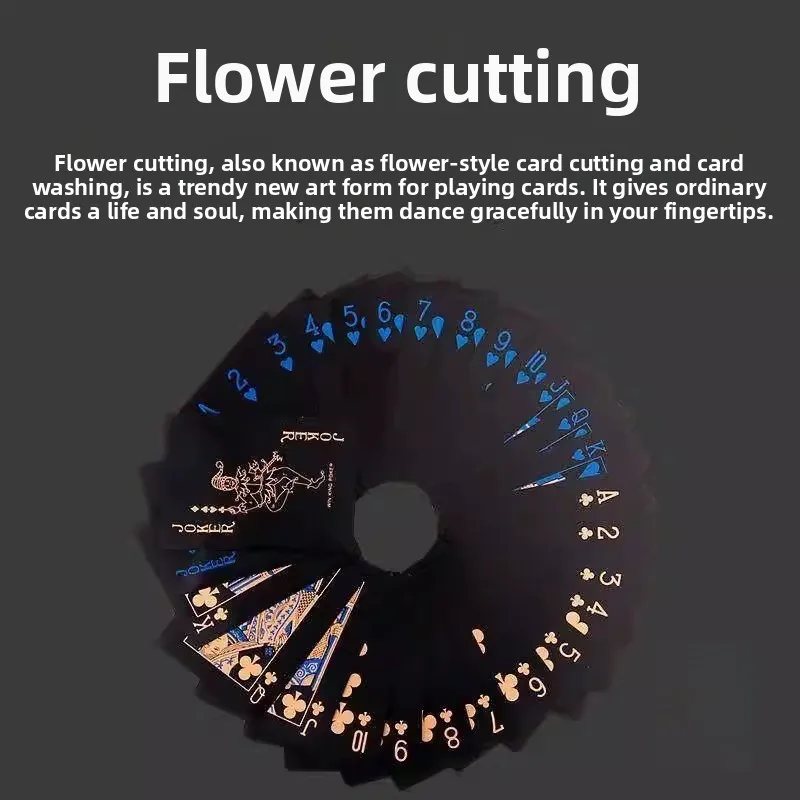 durable-waterproof-plastic-poker-cards-for-home-parties-creative-red-and-blue-pvc-flower-cut-cards-high-aesthetic-value