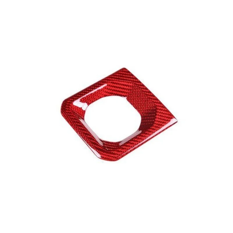 A + غطاء الكسوة للوحة ناقل الحركة من ألياف الكربون الحقيقية باللون الأحمر لسيارة لاند روفر ديفندر 20-22 #2