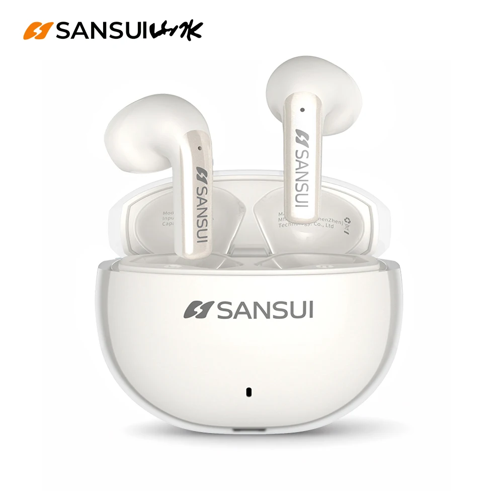 

Sansui W27 42dB ANC Bluetooth 5.4 Earphones Active Noise Cancellation Headphone 6 Mic HD Calls Bluetooth TWS Earbuds for Women