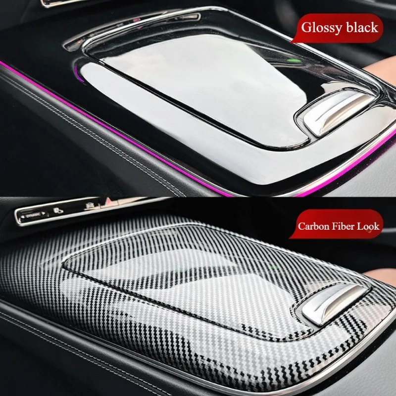 Car Center Console Interior Patch Sticker for Mercedes Benz E-Class W214 E260 E300 2024+ Modification Panel Trim Auto Parts