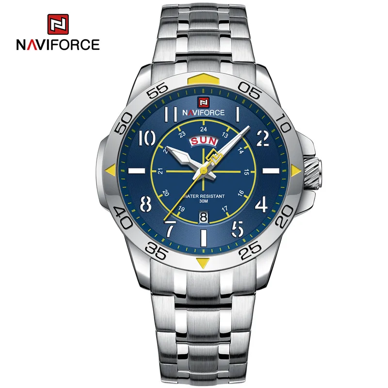 

NAVIFORCE Brand Design Men Watches Business Sport Stainless Steel Waterproof Luxury Quartz Wristwatches Relogio Masculino 2023