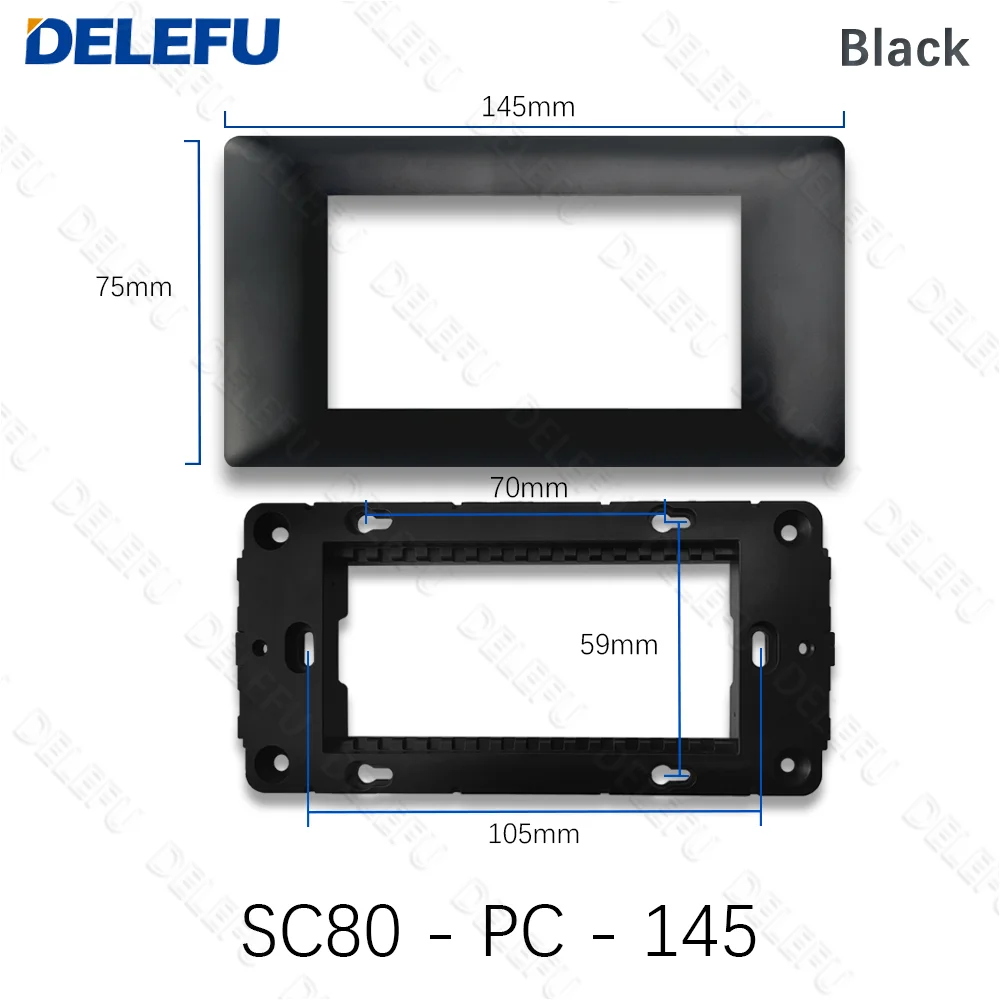 Pannello DELEFU Nero SC31 SC70 SC80 Serie 118mm145mm195mm Specifiche multiple disponibili, fai da te