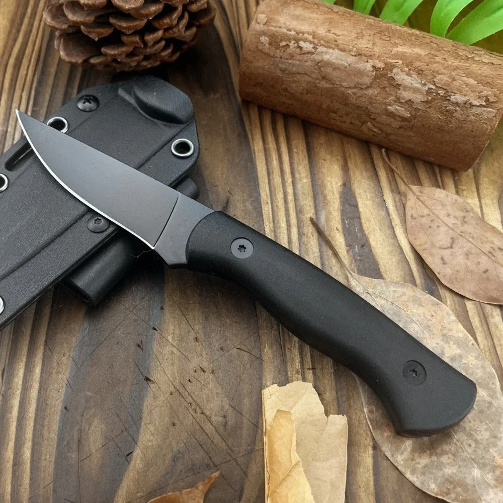 Camping Fixed-Blade Knife (with Sheath), Nylon Handle Hiking Survival Multi-Purpose Tool Portable Outdoor Jungle Rescue Knife