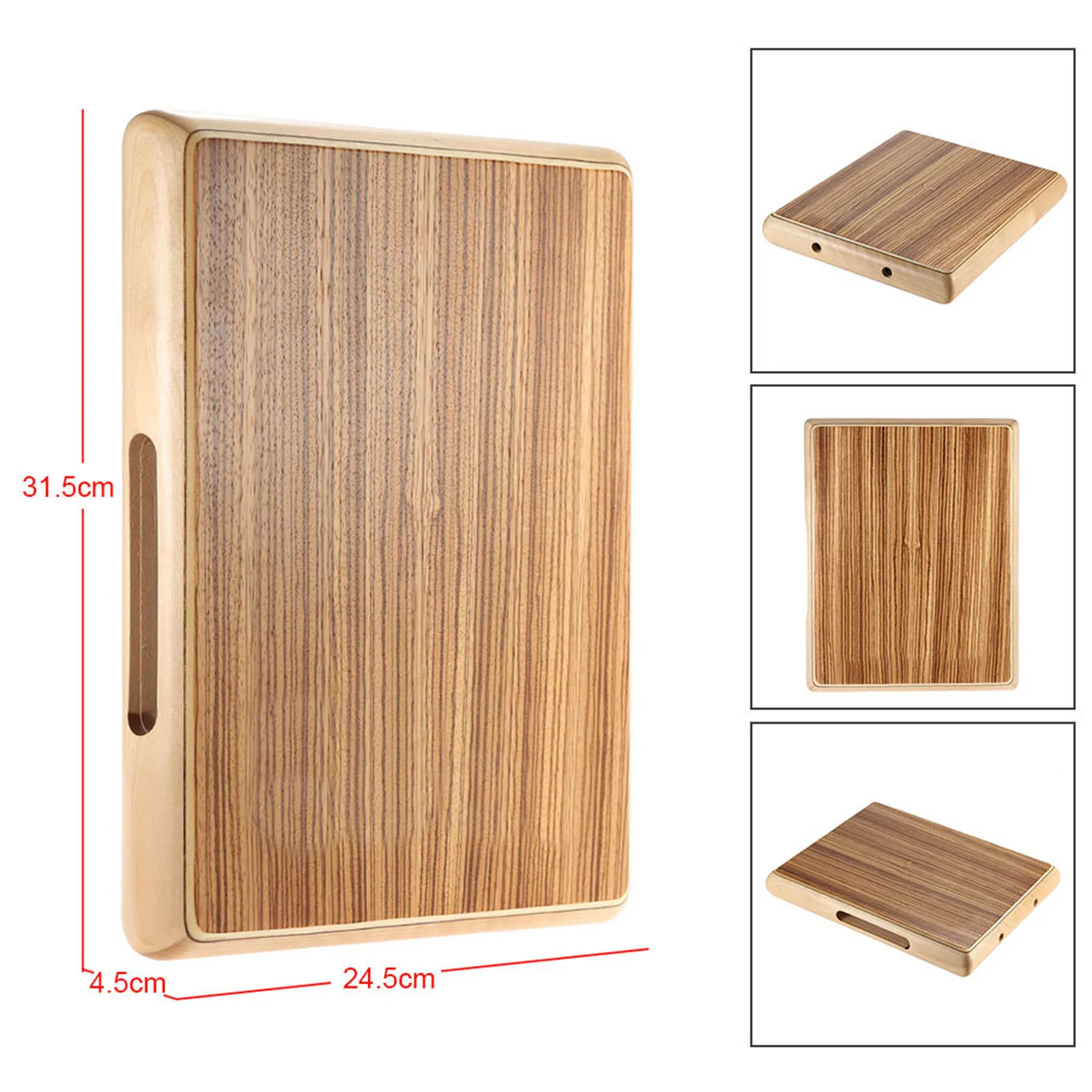

Box Drum Cajon Drum Compact Travel Cajon Flat Hand Drum Persussion Instrument 31.5 * 24.5 * 4.5cm Percussion Drum Zebrano Cajon